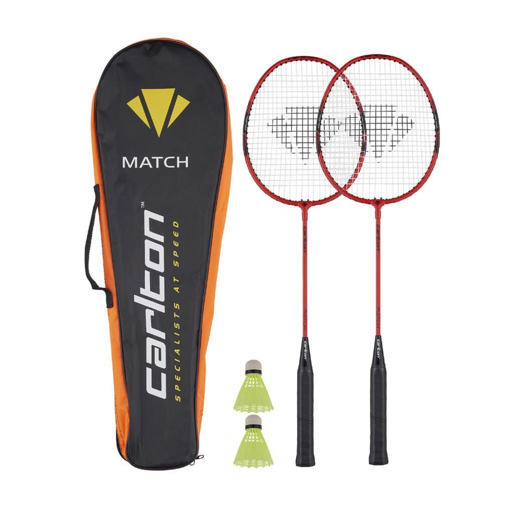 Conjunto de raquete de Badminton para 2 jogadores Carlton Match G3 Hd