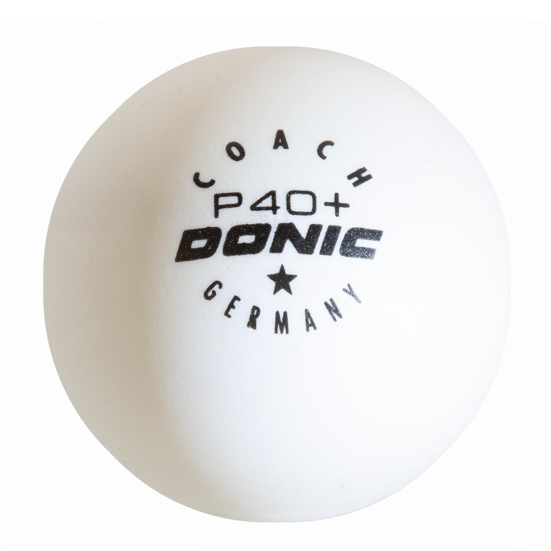 Conjunto de 120 bolas de ténis de mesa Donic Treinador P40+* (40 mm)