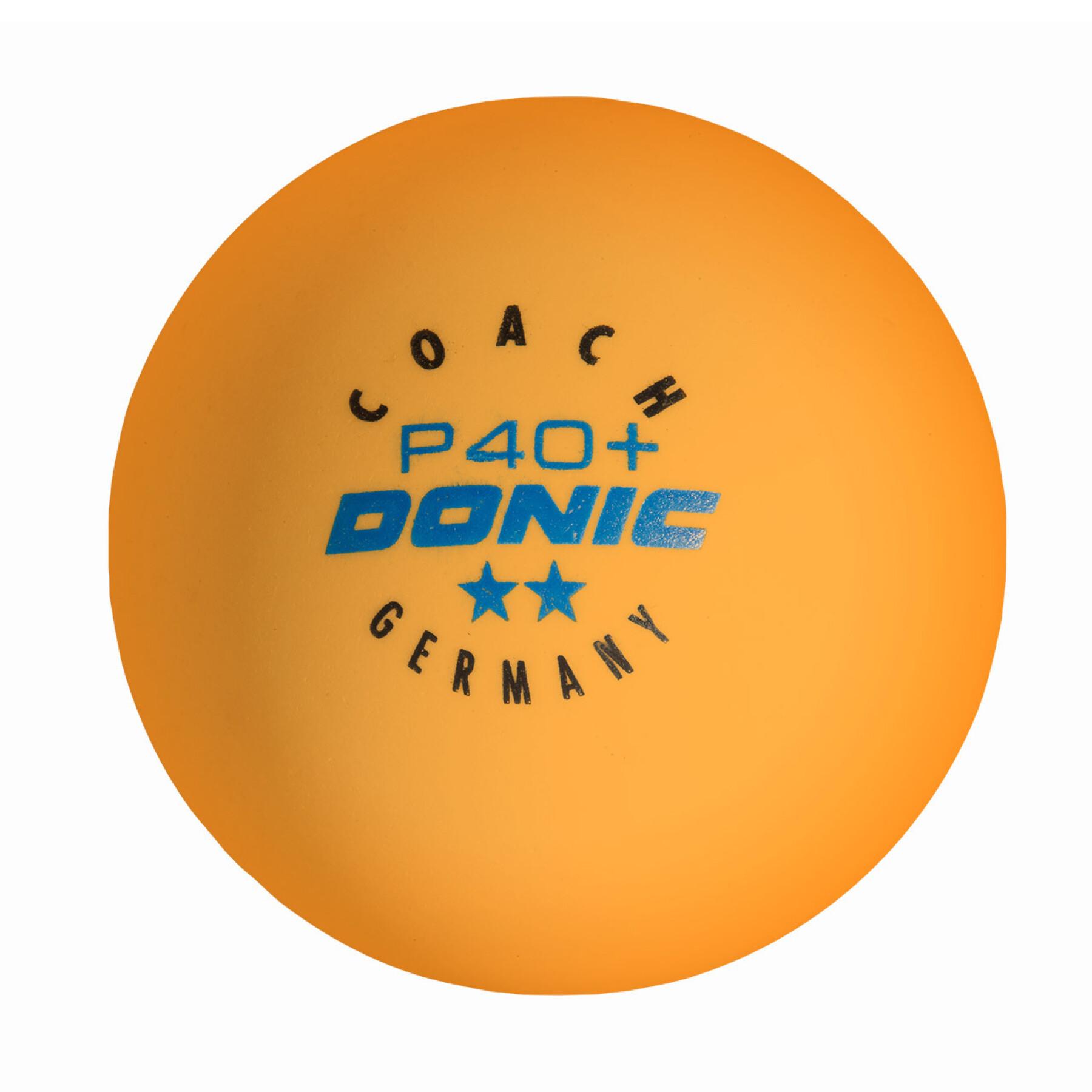 Balde de 120 bolas de ténis de mesa Donic Treinador P40+**(40 mm)