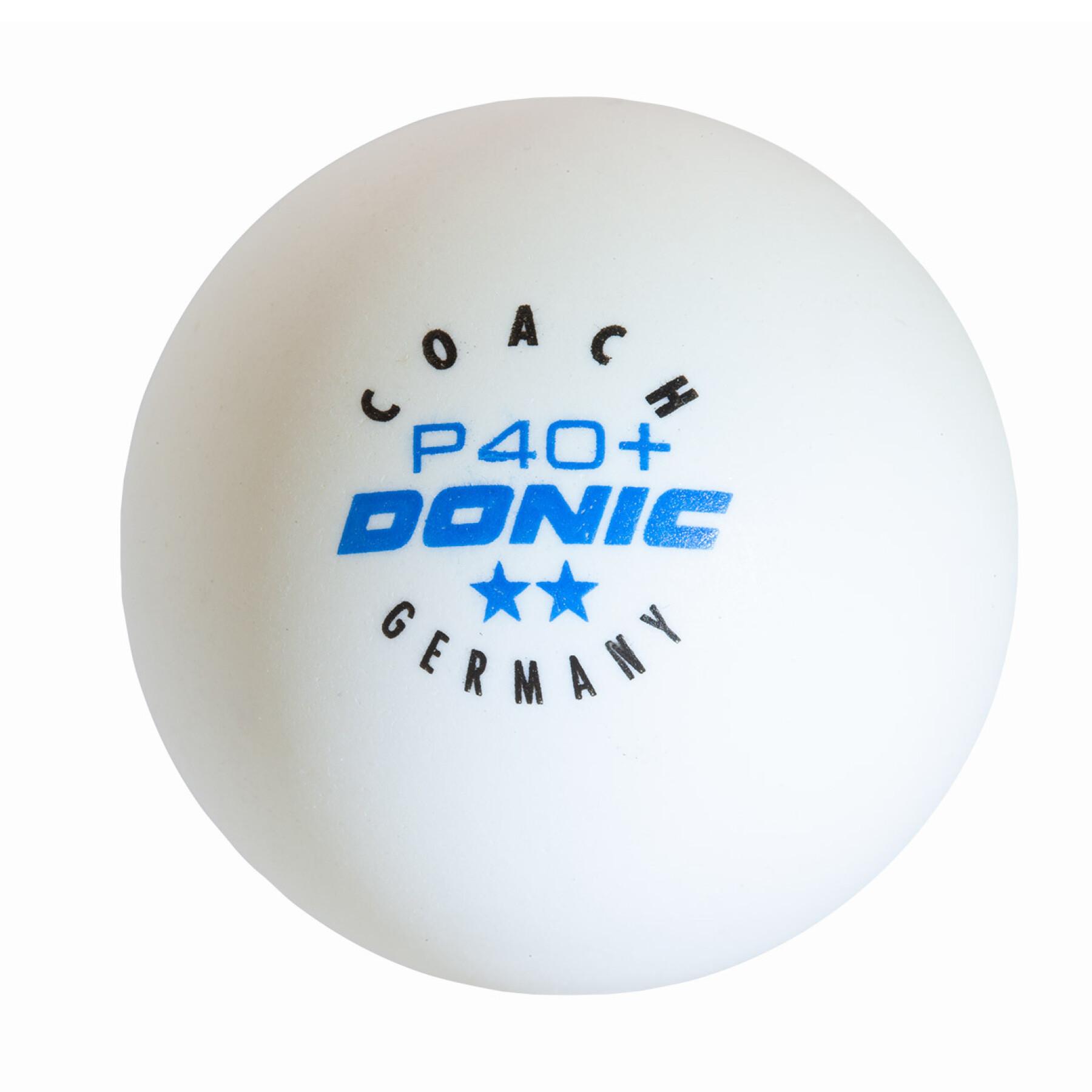 Conjunto de 6 bolas de ténis de mesa Donic Treinador P40+** (40 mm)