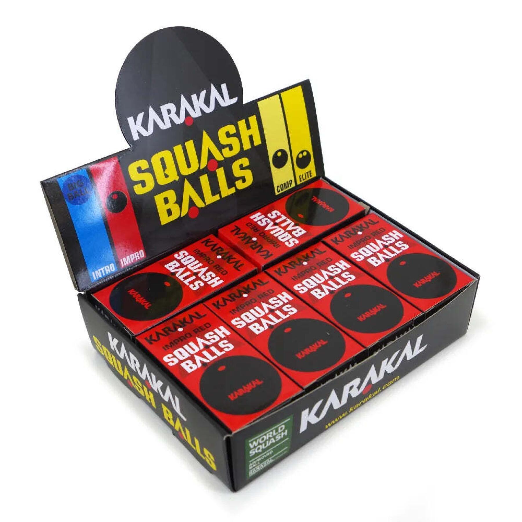 Embalagem de 12 bolas de abóbora em point vermelho Karakal
