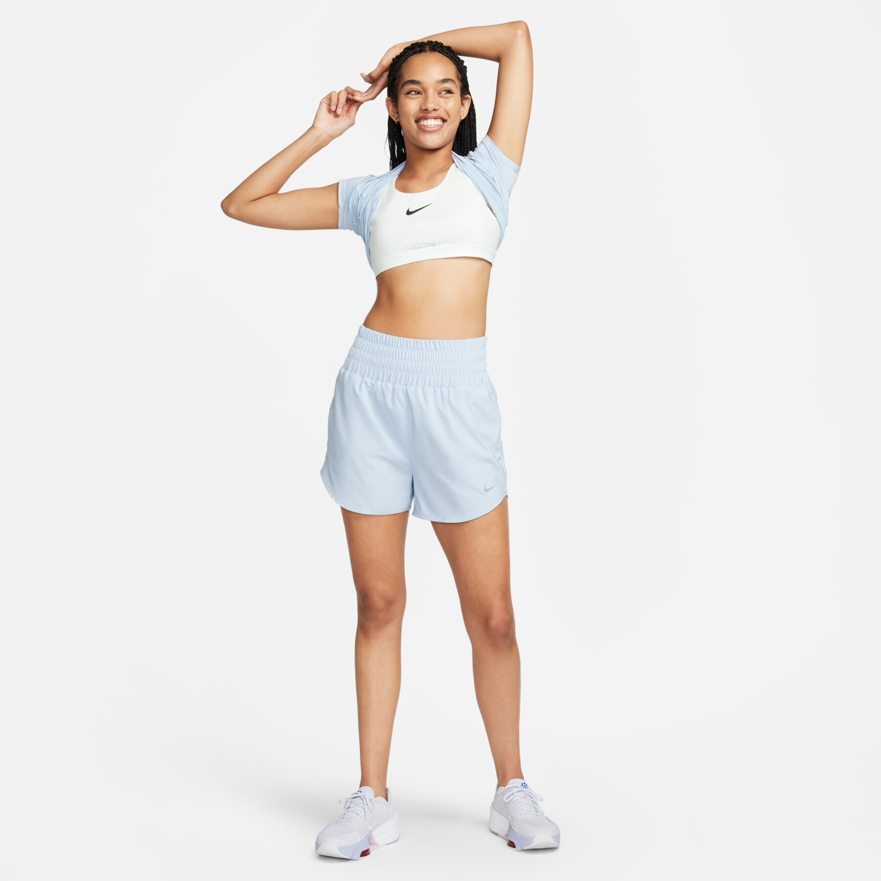 Calções de cintura ultra-alta para mulher com cueca integrada Nike One Dri-FIT
