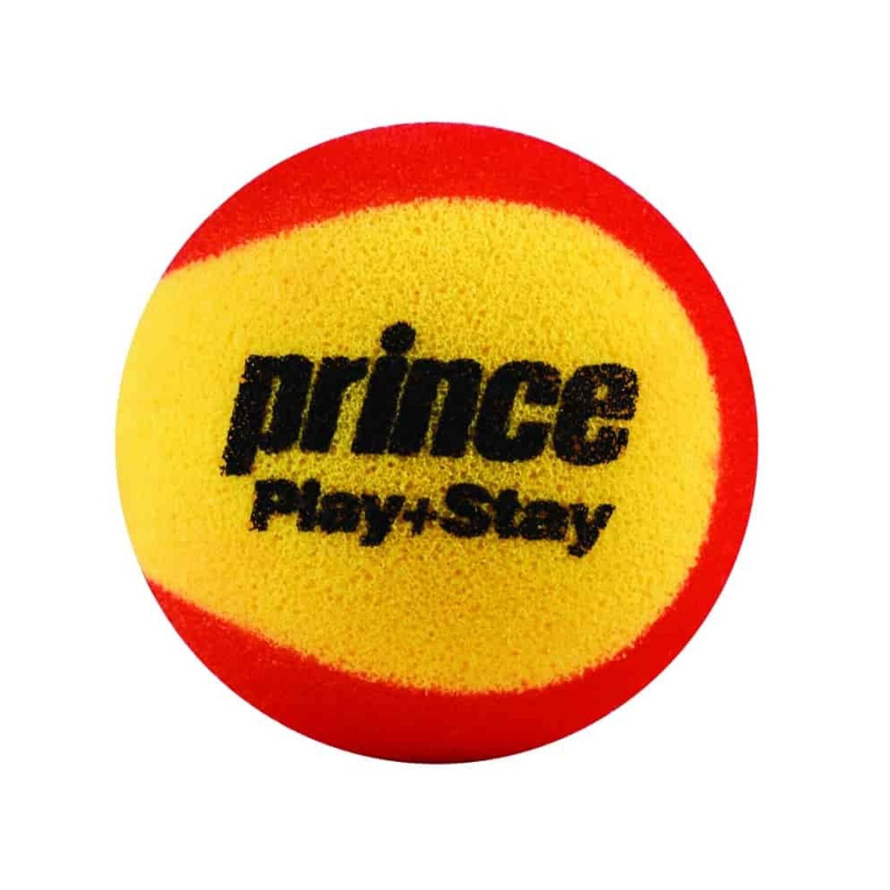 Conjunto de 3 bolas de ténis Prince Play & stay – stage 3 (foam)