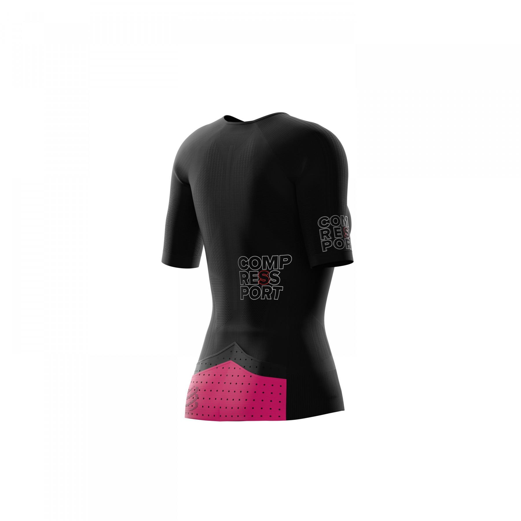 Camisola de compressão feminina Compressport Triathlon Postural Aero