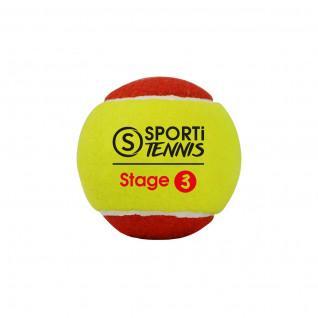 Saco de 3 bolas de ténis fase 3 Sporti France