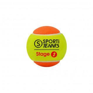 Embalagem de 3 bolas de ténis de nível 2 Sporti