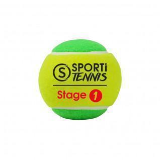 Embalagem de 3 bolas de ténis de nível 1 Sporti