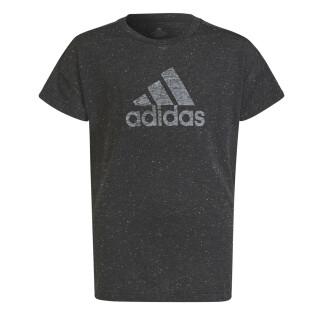 T-shirt de algodão solto com emblema desportivo feminino adidas Future Icons