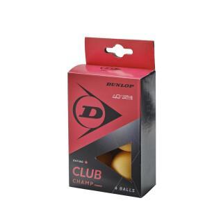 Caixa de 6 bolas de ténis de mesa Dunlop 40+ Club Champ