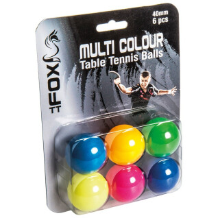 Bola de ténis de mesa colorida Fox TT (x6)