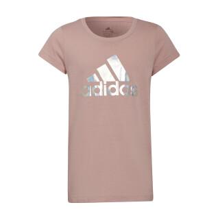 T-shirt de rapariga adidas Dance Metallic Print