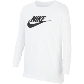 T-shirt de manga comprida de menina Nike Sportswear Basic Futura