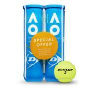 Conjunto de 2 tubos de 4 bolas de ténis Dunlop australian open