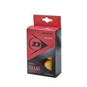Caixa de 6 bolas de ténis de mesa Dunlop 40+ Club Champ